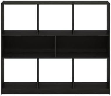 Furinno DALY Book Shelf, 8-Cube Bookshelf, Horizontal Cube Storage Organizer Bookcase, 10.9 x 47.2 x 39.4, for Living Ro