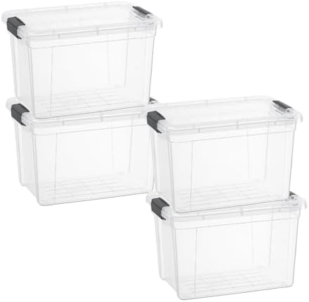 Superio 2.5 Quart Clear Plastic Storage Boxes with Lids, Stackable Organizer Containers, BPA-Free Storage Bins for Home,