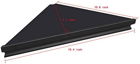 evron Wall Mount Corner Shelf,Easy to Install Metal Front Floating Corner Shelves with Self-Adhesive Tapes,Wood Imitatio