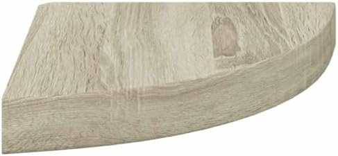 vidaXL Floating Corner Shelf Oak 9.8"x9.8"x1.5" MDF