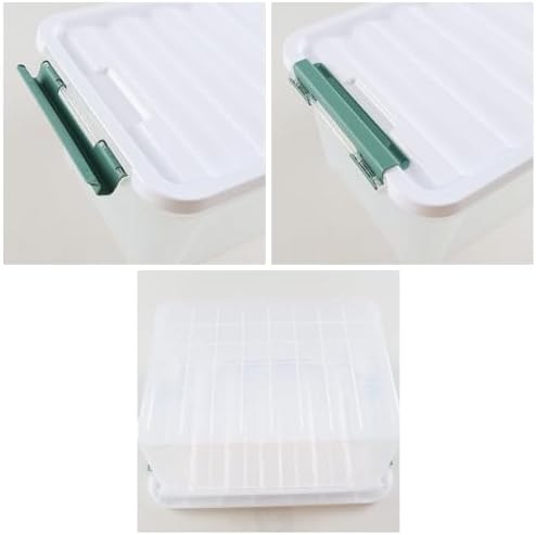 6-Pack Clear Storage Latch Bins, 20 L Plastic Storage Boxes