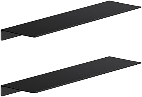 Danpoo 20 inch Long Metal Floating Shelves for Wall Organizer & Storage, Display Shelves for Bathroom, Living Room, Kitc