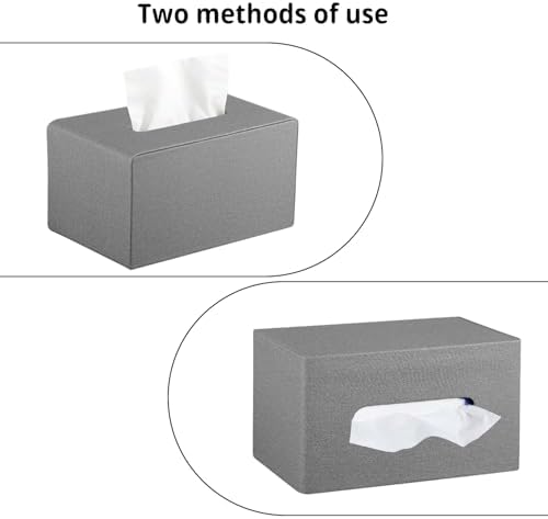 Extra Large Tissue Box Cover with Storage Tray,Rectangle Tissue Box Holder