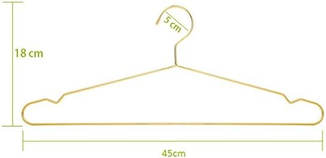 17.7" Strong Metal Wire Clothes Hangers, Coat Hanger, Standard Suit Hangers, Metal Shirt Dress Hanger Rack, 30 Pack, Gold
