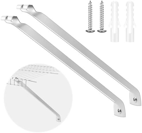 2 Pcs Support Brackets for 12in Wide Shelving Wire Wire Shelf Brackets Closet Rod Bracket Closet Support Bracket with An