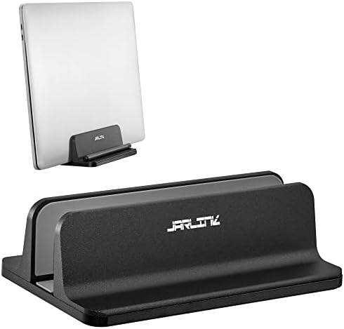JARLINK Vertical Laptop Stand, Adjustable Aluminum Desktop Holder, Black