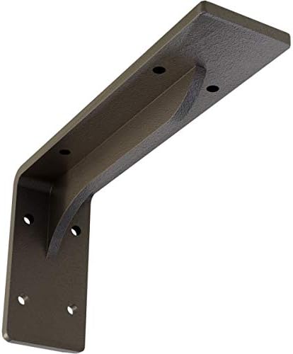 Ekena Millwork BKTM02X08X04EBHDB Steel Bracket Embrey, 2"W x 8"D x 4 1/4"H, Hammered Dark Bronze