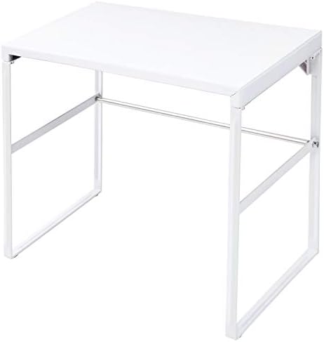 Lihit Lab A7335-0 Computer Stand, Monitor Stand, White, Width 15.4 x Depth 9.8 x Height 13.2 inches (39 x 25 x 33.5 cm),