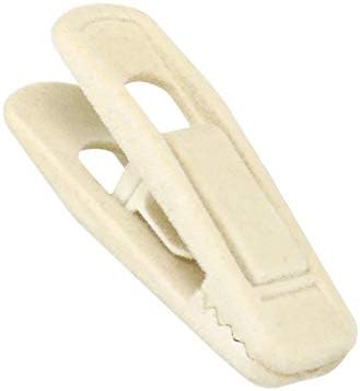 Tinfol Beige Velvet Hanger Clips 50Pack, Pants Velvet Clips, Large Opening Clip Clothes Pin, Strong Finger Flocked Clip Perfect for Slim-line Clothes Hangers