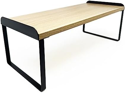 Mitus Stacking Wood Shelf Organizer, Counter Cabinet Storage Rack, 16 inch