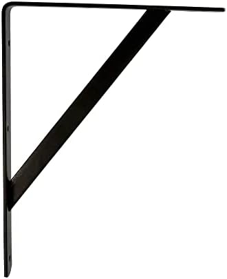 Amig - Support for Wall Shelves | Bracket for Shelves | Angle for Shelves | Steel | Black | Dimensions: 15´7" x 10´8" | 