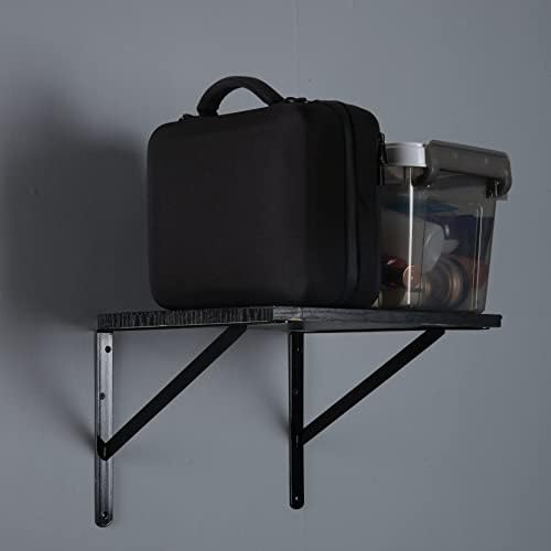 NEODROP 12-Pack 14 Inch Heavy Duty Shelf Brackets, Large Wall Bracket for Garage Storage Shelves, Black Powder-Coated St