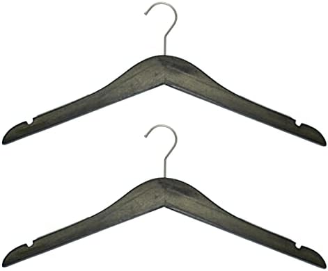 Slim Luxe Wood Top Hangers, Heavy Duty Pants Hangers, Skirt Hangers, Coat Hangers- Clothes Hangers - Non Slip, Slim and 