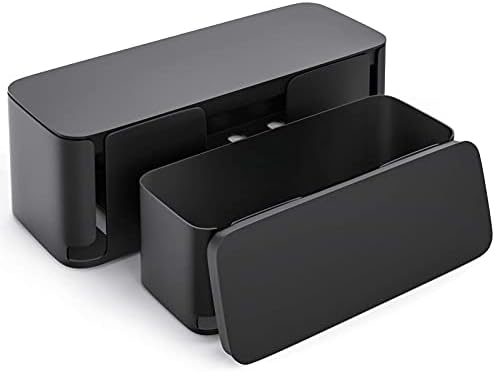 YECAYE 2 Pack Cable Management Box, Pet Friendly Cable Box Organizer for Home & Office, Child-Proof Floor Cord Cover, Co