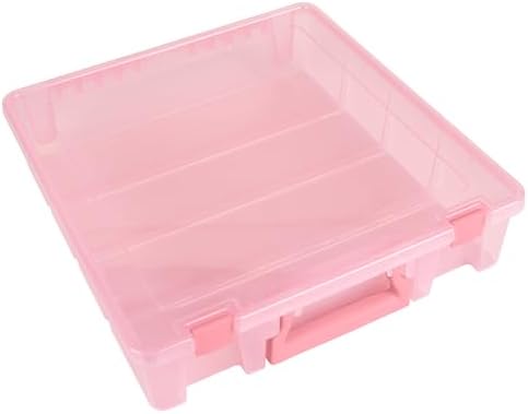 ArtBin 6955RK Super Satchel 1-Compartment Box, Art & Craft Organizer, 1-Pack, Translucent Blush