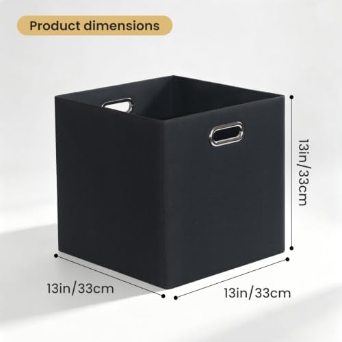 13x13 Storage Cubes Basket Containers for Shelf Cabinet Bookcase Boxes