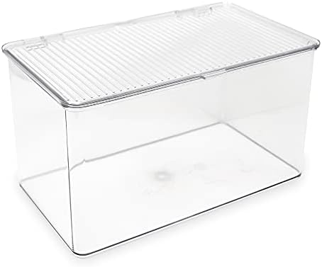 Isaac Jacobs Large Stackable Organizer Bin (10.75” x 6.5” x 6.1”)