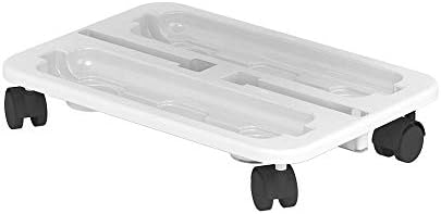 Deflecto Stack 'N Go Caddy Wheel Base, Craft Organizer, Compatible with Deflecto Desk Supplies Organizer Caddy, White, 16"W x 3 1/4"H x 11"D (29443CR)