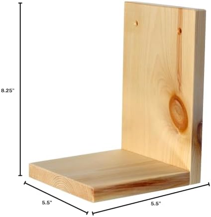 Daniel's Plants Indoor Plant Wall Gallery Shelf Kit | Midcentury Modern Wooden Shelves | Wall Mounted L Shaped Floating 