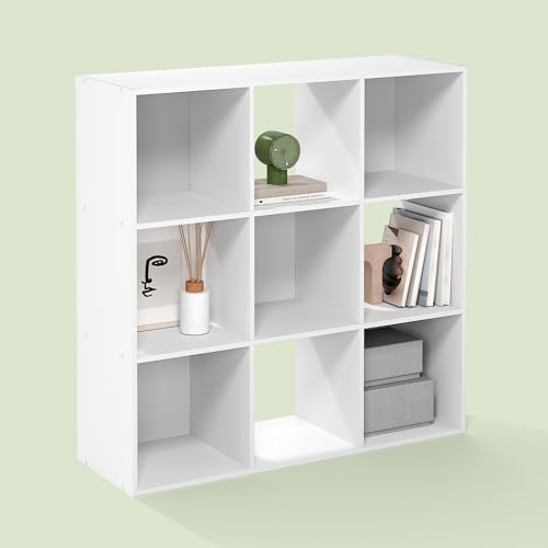 Hagen 9-Cube Storage Organizer, Closet Shelves, Closet Storage, for Bedroom, Wardrobe, Closet, White