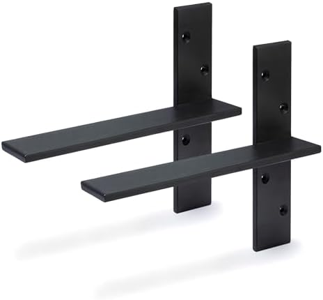 Free Hanging Countertop Support Bracket 8" Lx2.5 W 2 Pack Heavy Duty Hidden Floating Wall Shelf Bracket 3/8" Thick for F