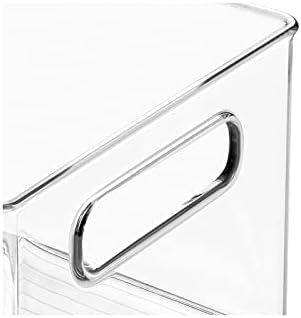 mDesign Deep Plastic Kitchen Storage Organizer Container Bin for Pantry, Cabinet, Cupboard, Shelves, Fridge, or Freezer 
