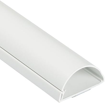 D-Line Half Round Cord Hider, Patented Cable Cover, Hide TV Wall Mount Wires, Raceway for Cords, Decorative Wire Covers,