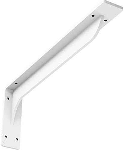Ekena Millwork BKTM02X18X06EBPWH Steel Bracket Embrey, 2"W x 18"D x 6 1/2"H, White Primer