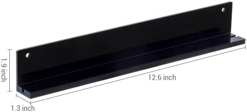 MyGift Premium Black Acrylic Challenge Coin Display Shelf, Set of 3