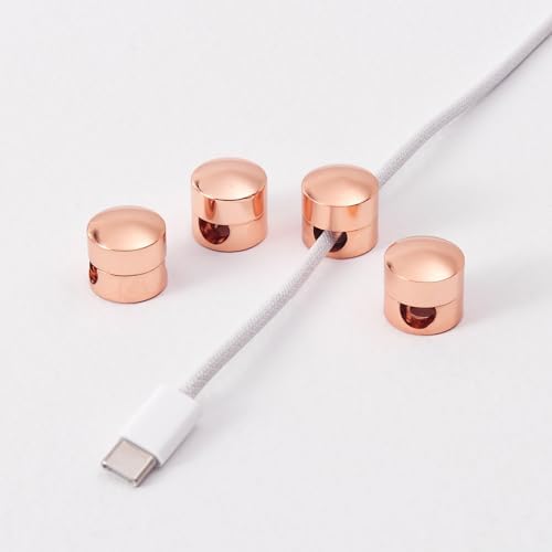 BRIGHTTIA Cable Clips - Premium Brass Cord Management for Home, Office & Car - Multipurpose Wire Holder Organizer - Slee