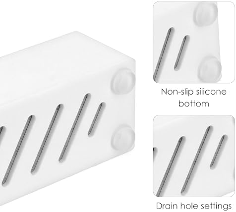 Acrylic Electric Toothbrush Holder with Diatomite Drying Stone, Bathroom Drawer Organizer with Drainage Hole for Tooth B