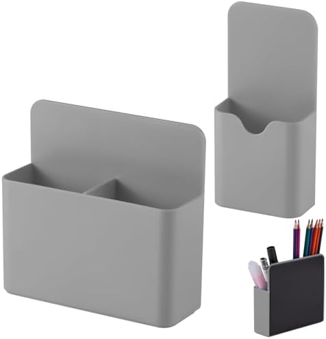 KITANIS Magnetic Pen Holder,2 Pack Magnetic Dry Erase Marker Holder with Generous Compartments,Strong Magnet Storage Marker Pen Pencil Organizer for Refrigerator,Whiteboard,Locker Accessories