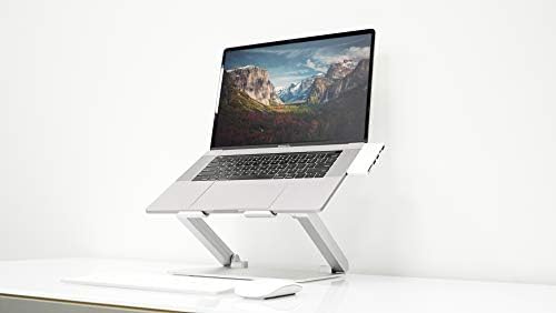NVX XRGO Lift Adjustable Laptop Stand, Portable Aluminum Laptop Riser, Foldable Ergonomic Computer Notebook Holder for M
