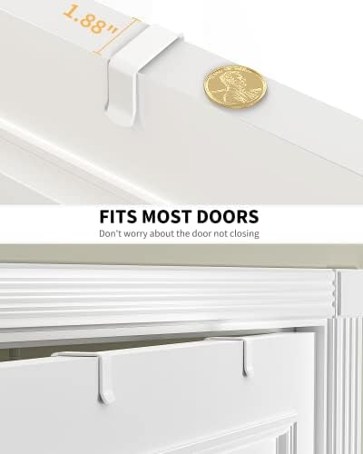 Moforoco White 9-Tier Over The Door Pantry Organizer, Pantry Organization And Storage, Metal Hanging Spice Rack Shelves 