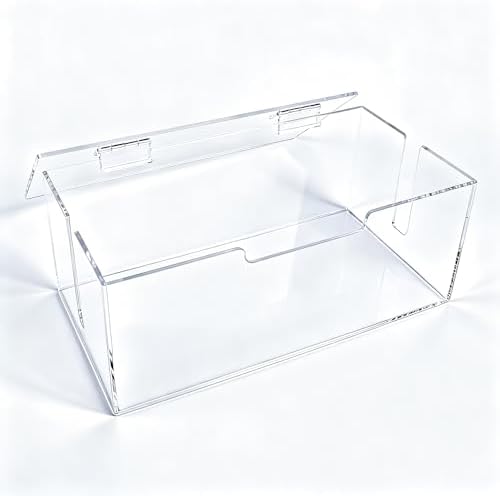 Cable Organizer Storage Box with Lid - Phone Charger Clear Organizer Case for Desk, Wire Organizers for Cords & Power St