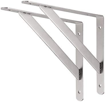 CLT Shelf Bracket, 12” Max Load: 440 lb Heavy Duty Stainless Steel Bracket for Table Bench, Space Saving DIY Bracket, Pa
