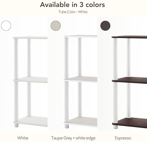 Homes: Inside + Out Apexa Modern 4-Cube Ladder Shelving Units, Collectibles Display Shelves, Easy Assembly Standing Shel