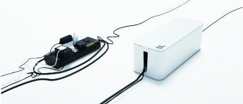 Bluelounge CableBox cable organizer hides messy, loose, tangled cables White color (CB01WH)
