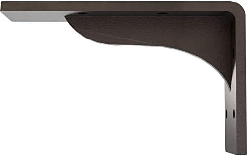 Ekena Millwork BKTM02X06X03EBHDB Steel Bracket Embrey, 2" W x 6" D x 3 3/4" H, Hammered Dark Bronze