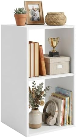 WannabeMyself【Easy Assembly】 2 Cube Storage Organizer with Anti-Tipping Kits,Reversible Open Back Book Shelf, Bookcase f