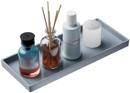 Vanity and Bathroom Tray, 11.8" ABS Countertop Organizer,Waterproof Vanity Tray for Toilet Tank,Perfume,Soap,Keys,Bathro