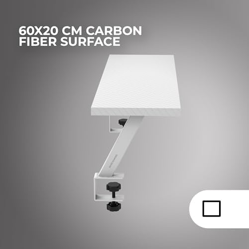 Mars Gaming MGDS, Monitor Raiser, Increases Monitor by 17 cm, Ergonomic Steel Table Stand, Carbon Fibreboard 60 x 20 cm,