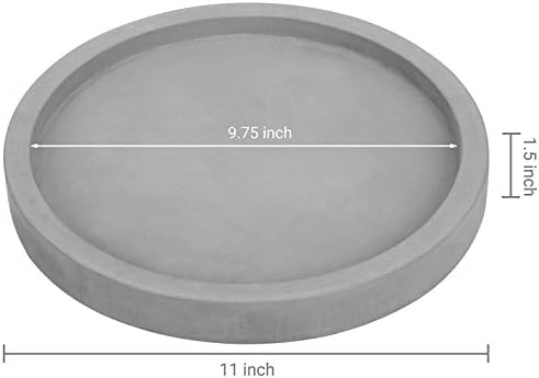 MyGift 11 Inch Gray Concrete Vanity Tray, Perfume & Cologne Organizer