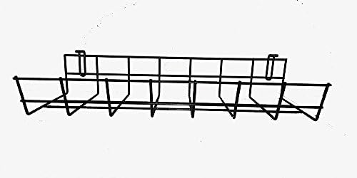 Under Desk Cable Organizer 14 Inch Wire Tray | Table Cord Management Basket | Desk Cable Raceway (2 Pack)