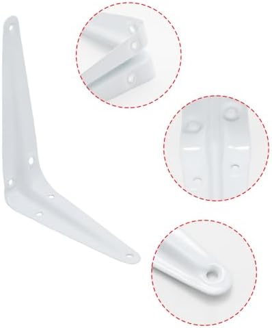 24Pcs 5 x 4 Inch White Shelf Brackets, L Brackets