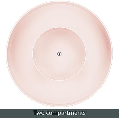 mDesign Plastic Lazy Susan Round Turntable Storage Tray - Rotating Organizer for Makeup, Cosmetics, Nail Polish, Vitamin