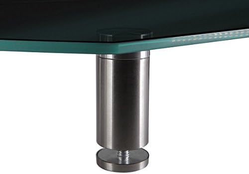 Monoprice Medium Multimedia Desktop Stand, Black Glass (27.6" x 12.2" x 3") - Stand & Riser, Laptop Stand, Desktop TV St