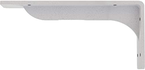 Ekena Millwork BKTM02X10X04EBHWH Steel Bracket Embrey, 2"W x 10"D x 4 3/4"H, Hammered White