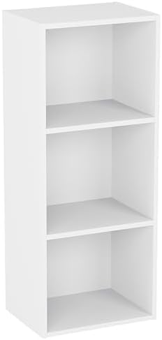Vida Designs Oxford 3 Tier Cube Bookcase White Wooden Shelf Unit for Office Living Room Furniture