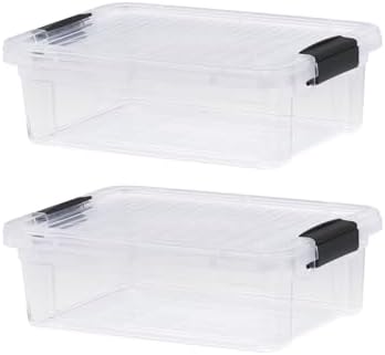 Superio 4.5 Quart Clear Plastic Storage Containers with Lids, Stackable Organizer Bins, BPA-Free Storage Boxes for Home,